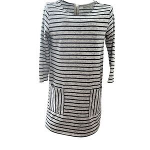Small Abercrombie & Fitch Women’s Striped 3/4 Sleeve Black White Dress